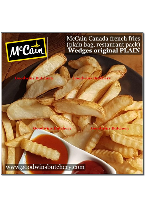 French Fries MCCAIN Canada frozen Mc Cain WEDGES SKIN ON PLAIN unseasoned (price/kg)